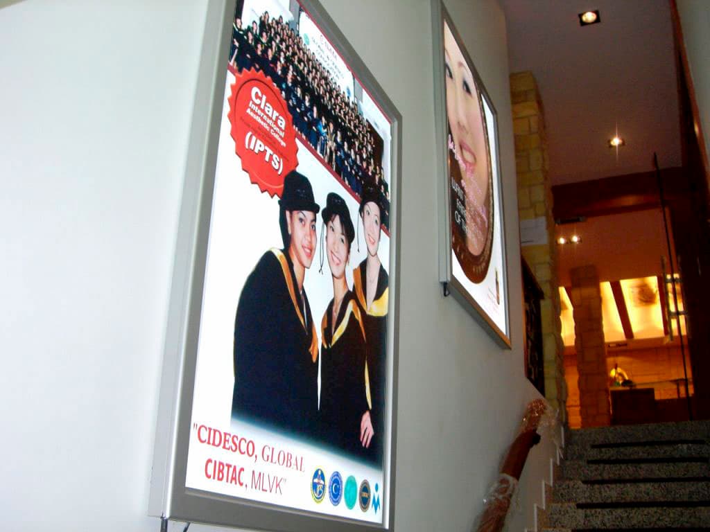 Custom High Definition Backlit Pvc Film Printing Lightbox Signs